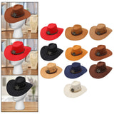 Maxbell Cowboy Hat Wide Brim Stylish Sun Hat for Stage Performance Fishing Festivals Red