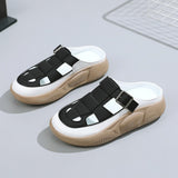 Maxbell Women's Slide Sandals Comfortable Flat Shoes 5cm Thick Sole Nonslip Slippers Black 38