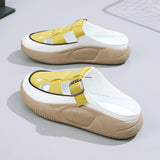 Maxbell Women's Slide Sandals Comfortable Flat Shoes 5cm Thick Sole Nonslip Slippers Yellow 40