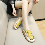 Maxbell Women's Slide Sandals Comfortable Flat Shoes 5cm Thick Sole Nonslip Slippers Yellow 40