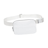 Maxbell Waist Pack Bag Adjustable Strap Wallet Fanny Pack for Hiking Outdoor Walking Whie