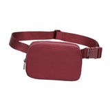 Maxbell Waist Pack Bag Adjustable Strap Wallet Fanny Pack for Hiking Outdoor Walking Deep Red