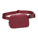 Maxbell Waist Pack Bag Adjustable Strap Wallet Fanny Pack for Hiking Outdoor Walking Deep Red