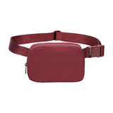 Maxbell Waist Pack Bag Adjustable Strap Wallet Fanny Pack for Hiking Outdoor Walking Deep Red