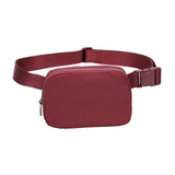 Maxbell Waist Pack Bag Adjustable Strap Wallet Fanny Pack for Hiking Outdoor Walking Deep Red