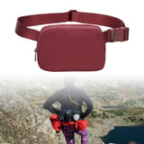 Maxbell Waist Pack Bag Adjustable Strap Wallet Fanny Pack for Hiking Outdoor Walking Deep Red