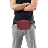 Maxbell Waist Pack Bag Adjustable Strap Wallet Fanny Pack for Hiking Outdoor Walking Deep Red