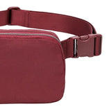 Maxbell Waist Pack Bag Adjustable Strap Wallet Fanny Pack for Hiking Outdoor Walking Deep Red