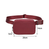 Maxbell Waist Pack Bag Adjustable Strap Wallet Fanny Pack for Hiking Outdoor Walking Deep Red