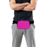 Maxbell Waist Pack Bag Adjustable Strap Wallet Fanny Pack for Hiking Outdoor Walking Rose Red