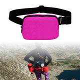 Maxbell Waist Pack Bag Adjustable Strap Wallet Fanny Pack for Hiking Outdoor Walking Rose Red