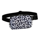 Maxbell Waist Pack Bag Adjustable Strap Wallet Fanny Pack for Hiking Outdoor Walking Black White