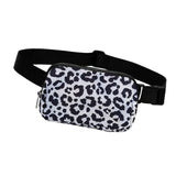 Maxbell Waist Pack Bag Adjustable Strap Wallet Fanny Pack for Hiking Outdoor Walking Black White