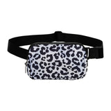 Maxbell Waist Pack Bag Adjustable Strap Wallet Fanny Pack for Hiking Outdoor Walking Black White