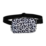 Maxbell Waist Pack Bag Adjustable Strap Wallet Fanny Pack for Hiking Outdoor Walking Black White