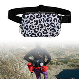 Maxbell Waist Pack Bag Adjustable Strap Wallet Fanny Pack for Hiking Outdoor Walking Black White