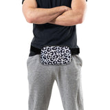 Maxbell Waist Pack Bag Adjustable Strap Wallet Fanny Pack for Hiking Outdoor Walking Black White