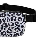 Maxbell Waist Pack Bag Adjustable Strap Wallet Fanny Pack for Hiking Outdoor Walking Black White