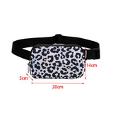 Maxbell Waist Pack Bag Adjustable Strap Wallet Fanny Pack for Hiking Outdoor Walking Black White