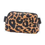 Maxbell Waist Pack Bag Adjustable Strap Wallet Fanny Pack for Hiking Outdoor Walking Leopard Print Yellow