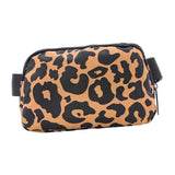 Maxbell Waist Pack Bag Adjustable Strap Wallet Fanny Pack for Hiking Outdoor Walking Leopard Print Yellow