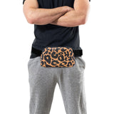 Maxbell Waist Pack Bag Adjustable Strap Wallet Fanny Pack for Hiking Outdoor Walking Leopard Print Yellow