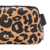 Maxbell Waist Pack Bag Adjustable Strap Wallet Fanny Pack for Hiking Outdoor Walking Leopard Print Yellow