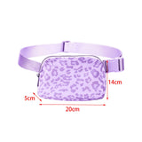 Maxbell Waist Pack Bag Adjustable Strap Wallet Fanny Pack for Hiking Outdoor Walking Leopard Print Violet