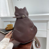 Maxbell Sling Bags Crossbody Cute Backpack Rucksack Cute cat shape for gym Travel Black