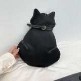 Maxbell Sling Bags Crossbody Cute Backpack Rucksack Cute cat shape for gym Travel Black