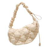 Maxbell Pleated Cloud Bag Tote Purse Cloud Bubbles Handbags for Girls Beach Shopping white