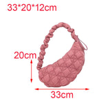 Maxbell Pleated Cloud Bag Tote Purse Cloud Bubbles Handbags for Girls Beach Shopping red