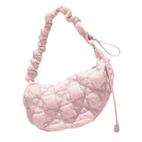 Maxbell Pleated Cloud Bag Tote Purse Cloud Bubbles Handbags for Girls Beach Shopping pink