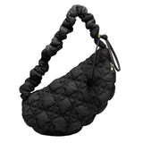 Maxbell Pleated Cloud Bag Tote Purse Cloud Bubbles Handbags for Girls Beach Shopping black