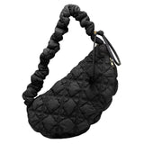 Maxbell Pleated Cloud Bag Tote Purse Cloud Bubbles Handbags for Girls Beach Shopping black