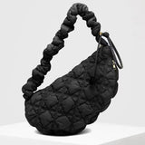 Maxbell Pleated Cloud Bag Tote Purse Cloud Bubbles Handbags for Girls Beach Shopping black