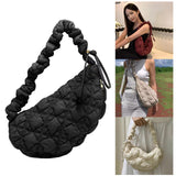 Maxbell Pleated Cloud Bag Tote Purse Cloud Bubbles Handbags for Girls Beach Shopping black