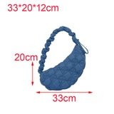 Maxbell Pleated Cloud Bag Tote Purse Cloud Bubbles Handbags for Girls Beach Shopping blue