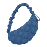 Maxbell Pleated Cloud Bag Tote Purse Cloud Bubbles Handbags for Girls Beach Shopping blue