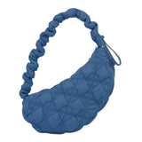 Maxbell Pleated Cloud Bag Tote Purse Cloud Bubbles Handbags for Girls Beach Shopping blue