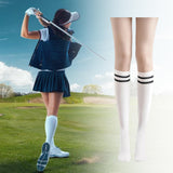 Maxbell Thigh High Stockings Hosiery Casual Costume Patchwork Thin Extra Long Womens Over the Calf white