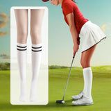 Maxbell Thigh High Stockings Hosiery Casual Costume Patchwork Thin Extra Long Womens Over the Calf white