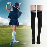 Maxbell Thigh High Stockings Hosiery Casual Costume Patchwork Thin Extra Long Womens Over the Knee black