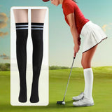 Maxbell Thigh High Stockings Hosiery Casual Costume Patchwork Thin Extra Long Womens Over the Knee black