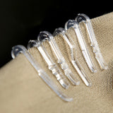 Maxbell 200Pcs Shirt Clips Sock Skirts Cloth Clip Transparent Plastic Alligator Clip Square Toothed 40mm