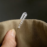 Maxbell 200Pcs Shirt Clips Sock Skirts Cloth Clip Transparent Plastic Alligator Clip Square Toothed 40mm
