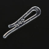 Maxbell 200Pcs Shirt Clips Sock Skirts Cloth Clip Transparent Plastic Alligator Clip Square Toothed 40mm