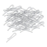 Maxbell 200Pcs Shirt Clips Sock Skirts Cloth Clip Transparent Plastic Alligator Clip Square Toothed 40mm