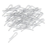 Maxbell 200Pcs Shirt Clips Sock Skirts Cloth Clip Transparent Plastic Alligator Clip Square Toothed 40mm