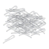Maxbell 200Pcs Shirt Clips Sock Skirts Cloth Clip Transparent Plastic Alligator Clip Square Toothed 40mm